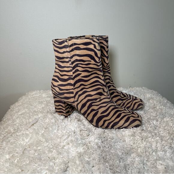 Cole Haan Grand 360 Animal Print Suede Leather Booties - Picture 2 of 9
